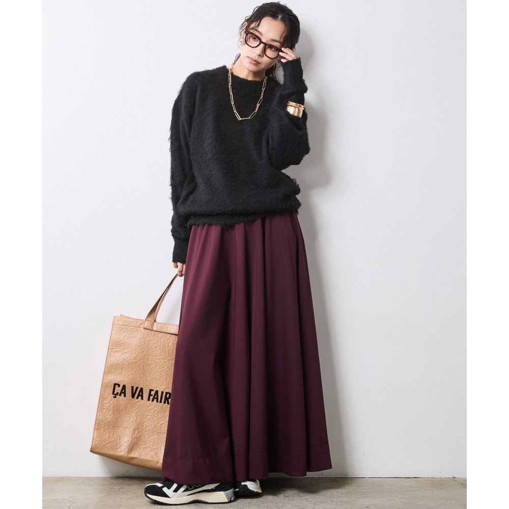 ヘアリークルーネックニット 大きいサイズ シックスタイル28