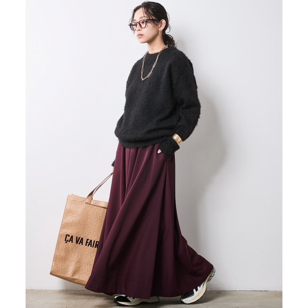 ヘアリークルーネックニット 大きいサイズ シックスタイル7