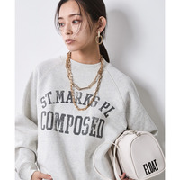 綿100％裏起毛ロゴプリントスウェット 大きいサイズ　シックスタイル