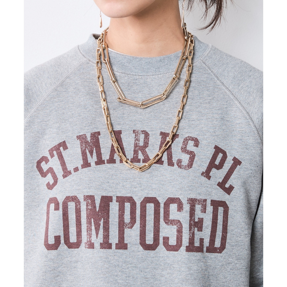 綿100%裏起毛ロゴプリントスウェット 大きいサイズ シックスタイル12