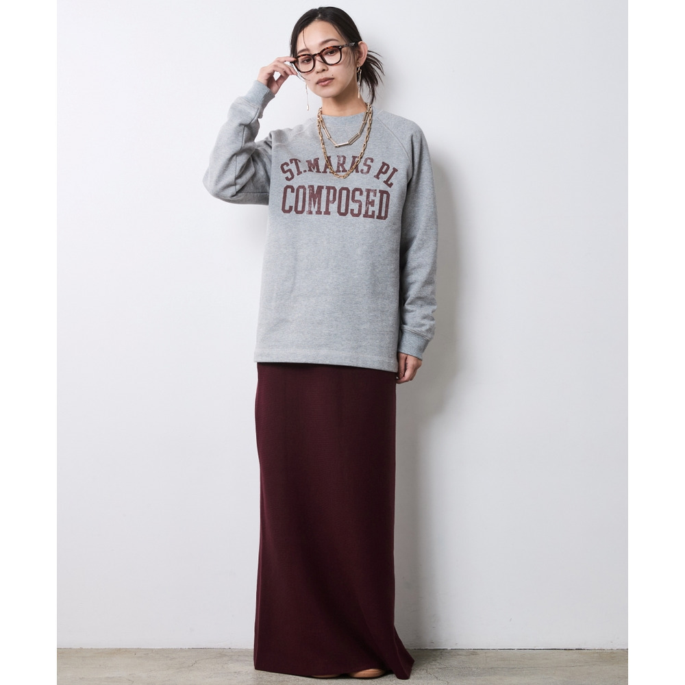 綿100%裏起毛ロゴプリントスウェット 大きいサイズ シックスタイル20