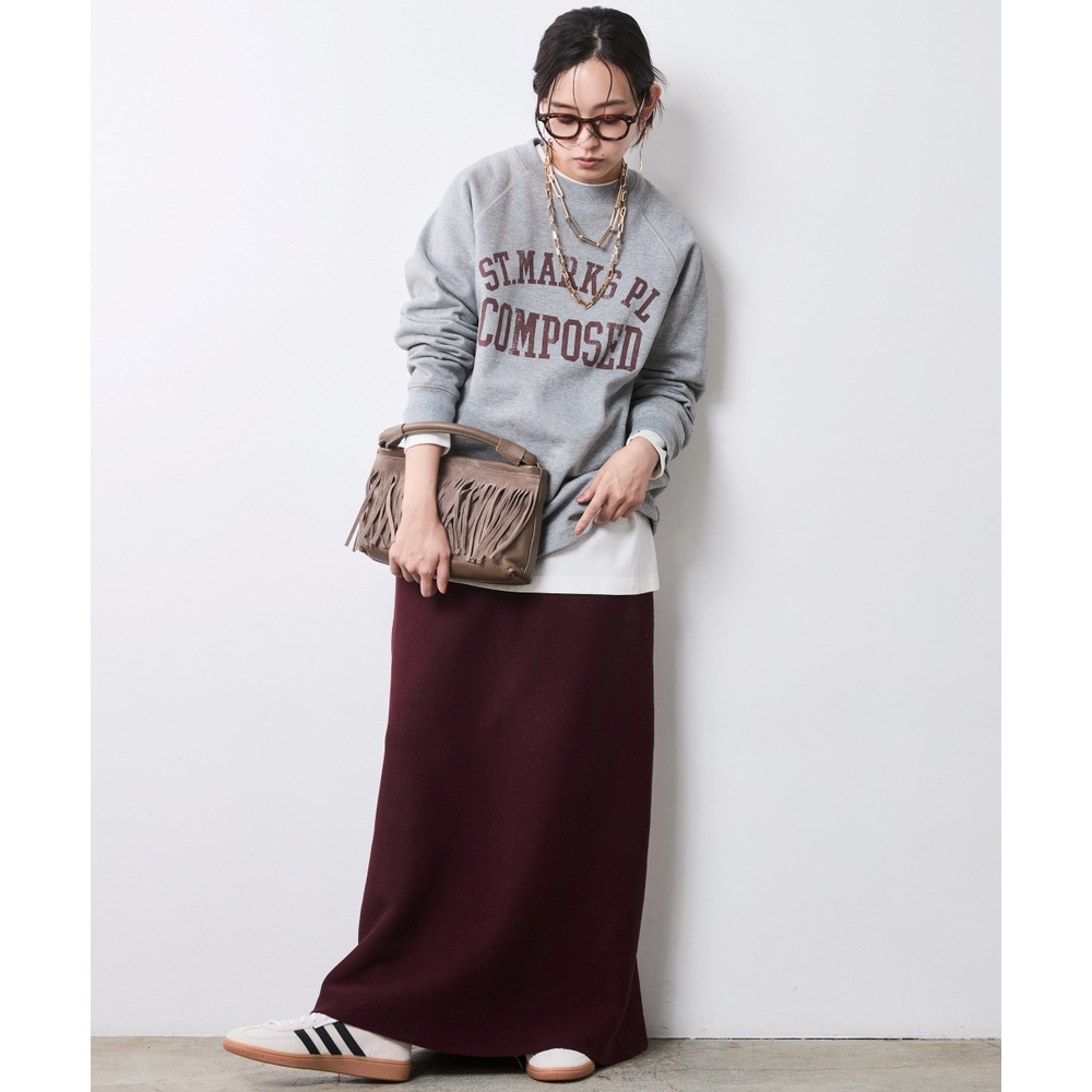 綿100%裏起毛ロゴプリントスウェット 大きいサイズ シックスタイル23