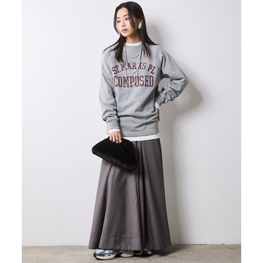 綿100%裏起毛ロゴプリントスウェット 大きいサイズ シックスタイル26