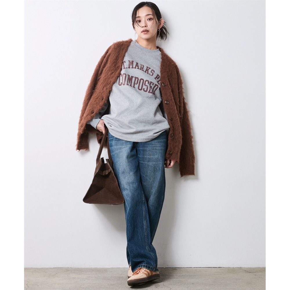 綿100%裏起毛ロゴプリントスウェット 大きいサイズ シックスタイル28