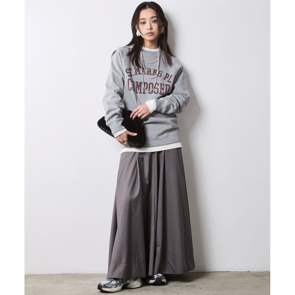 綿100%裏起毛ロゴプリントスウェット 大きいサイズ シックスタイル5