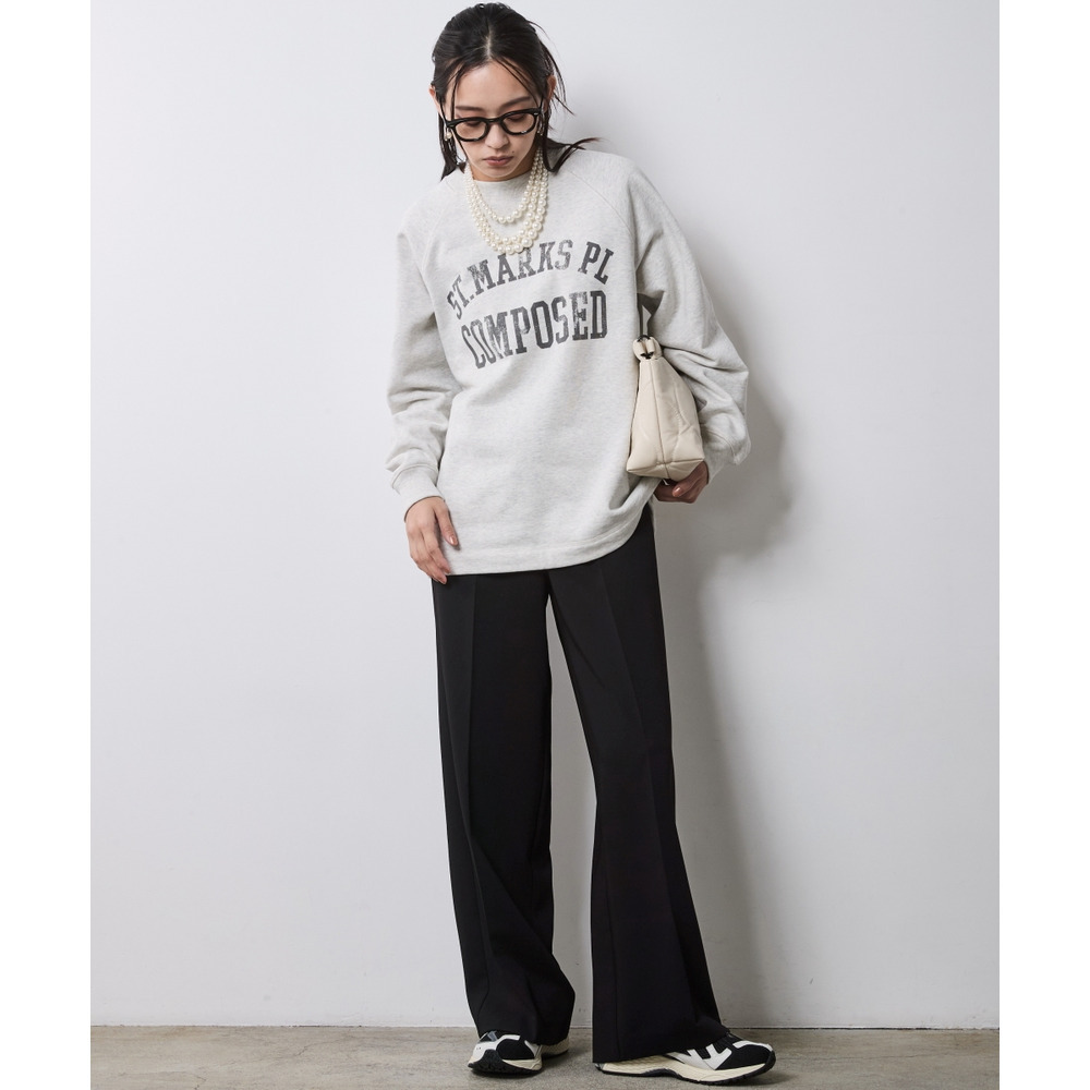 綿100%裏起毛ロゴプリントスウェット 大きいサイズ シックスタイル6