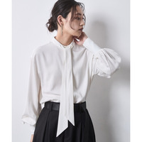 タイ付ブラウス 大きいサイズ　シックスタイル