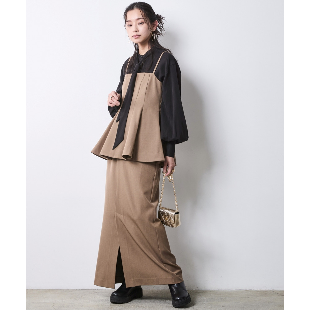 タイ付ブラウス 大きいサイズ シックスタイル28