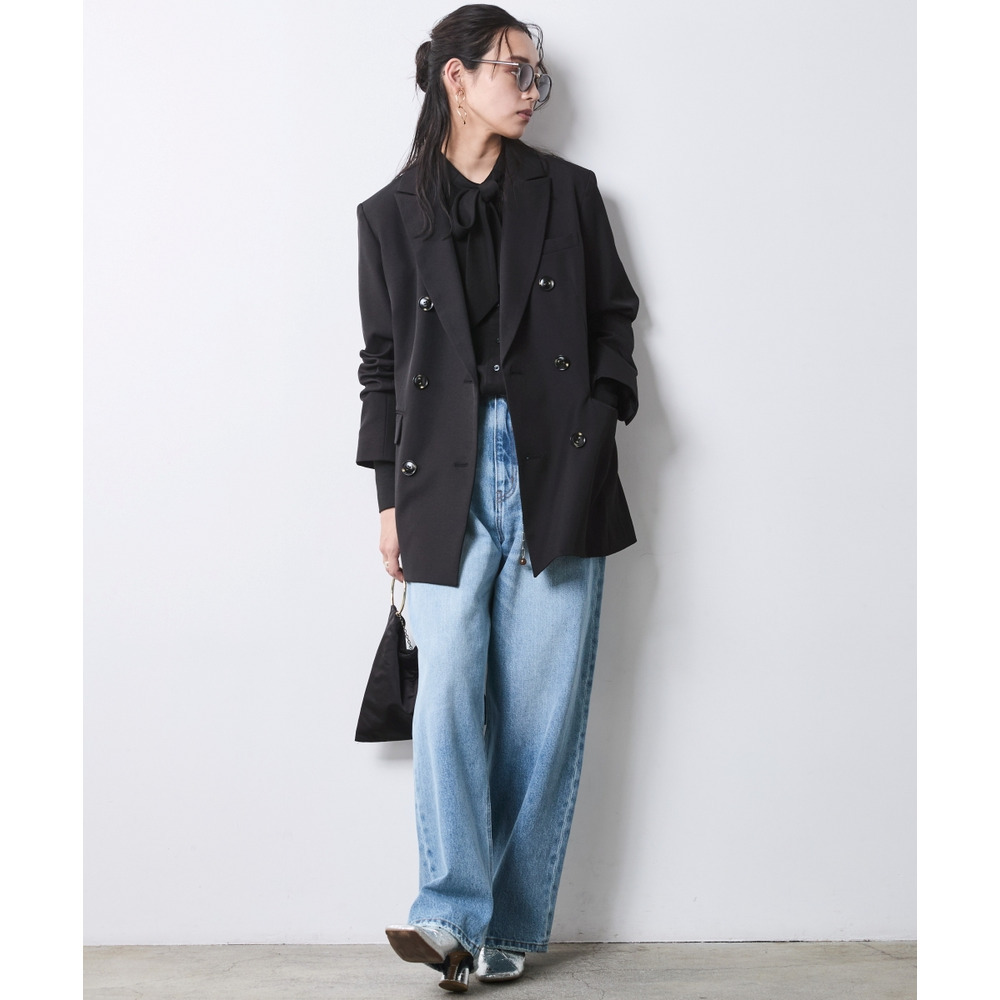 タイ付ブラウス 大きいサイズ シックスタイル4