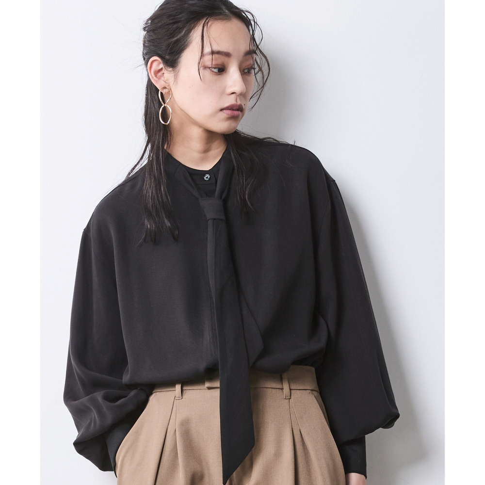 タイ付ブラウス 大きいサイズ シックスタイル1