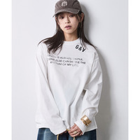 ロゴプリントロングスリーブTシャツ 大きいサイズ　シックスタイル