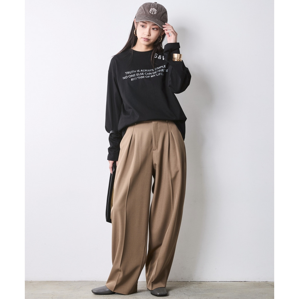 ロゴプリントロングスリーブTシャツ 大きいサイズ シックスタイル2