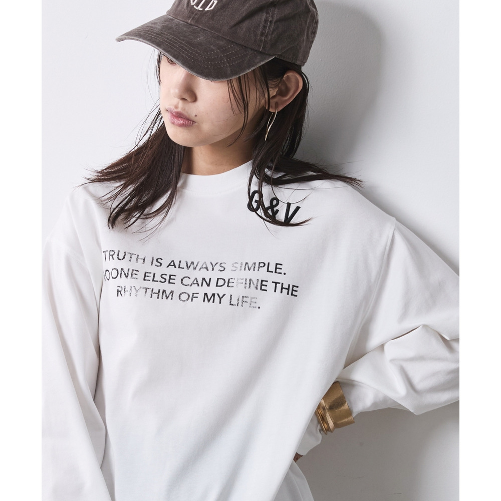 ロゴプリントロングスリーブTシャツ 大きいサイズ シックスタイル22