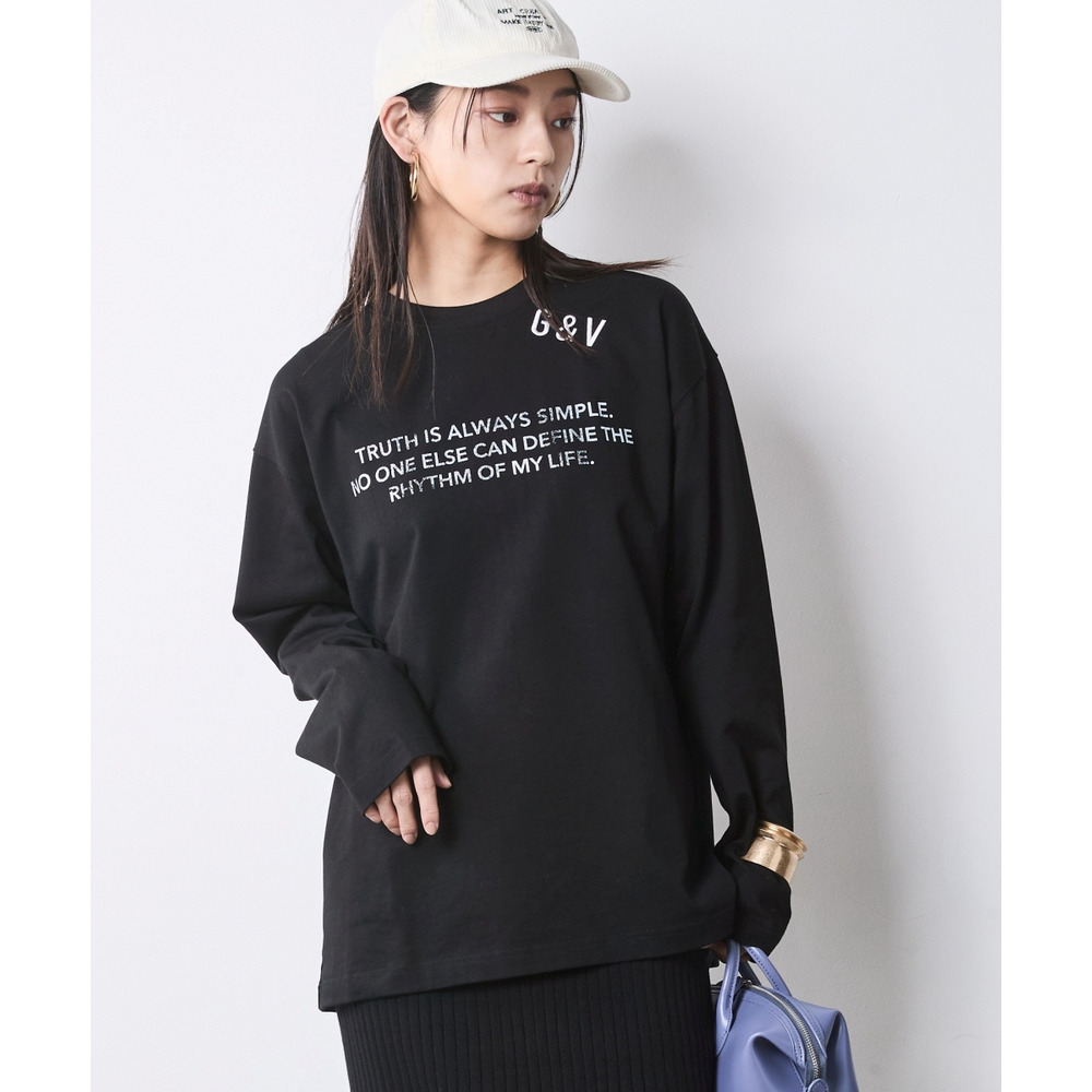 ロゴプリントロングスリーブTシャツ 大きいサイズ シックスタイル28