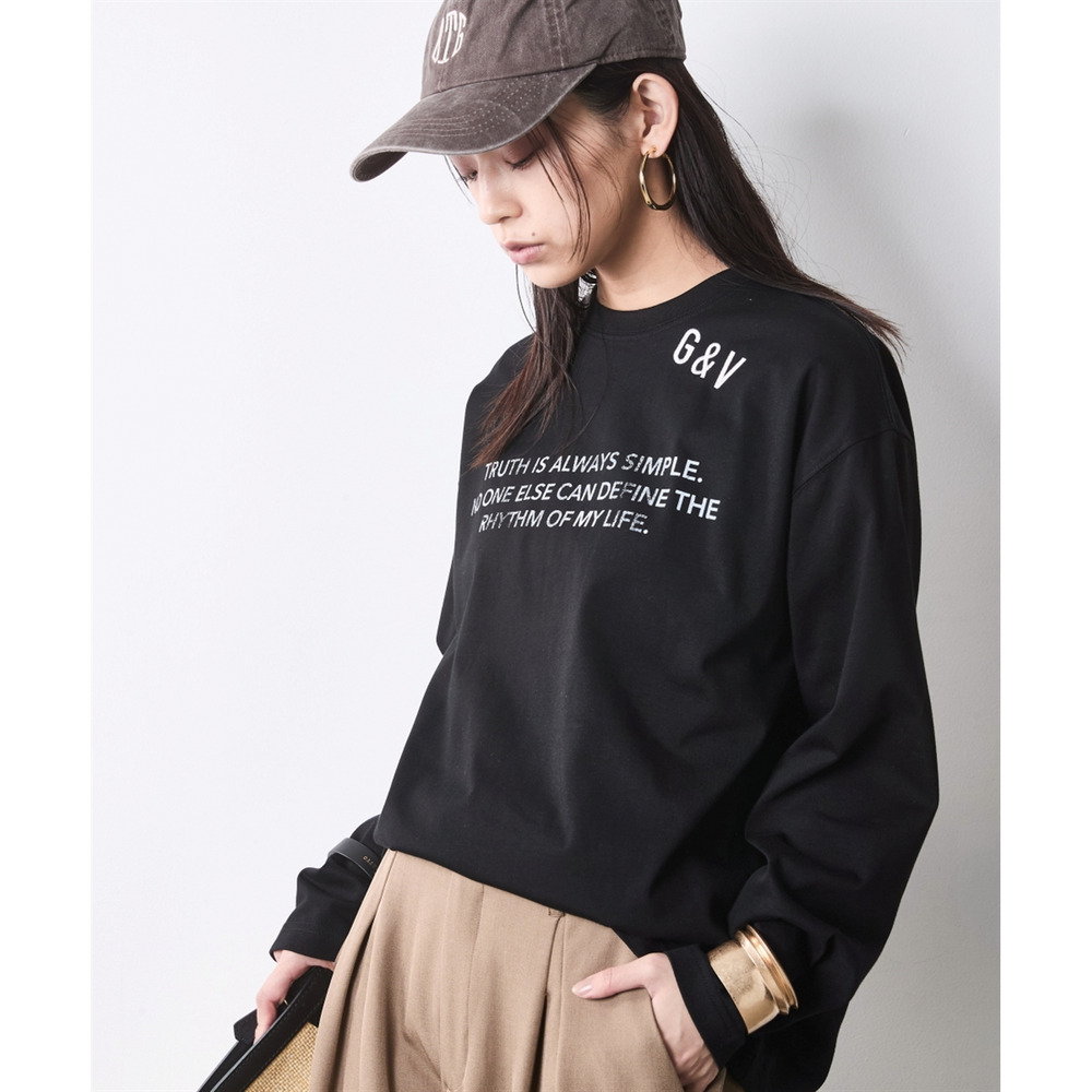 ロゴプリントロングスリーブTシャツ 大きいサイズ シックスタイル29