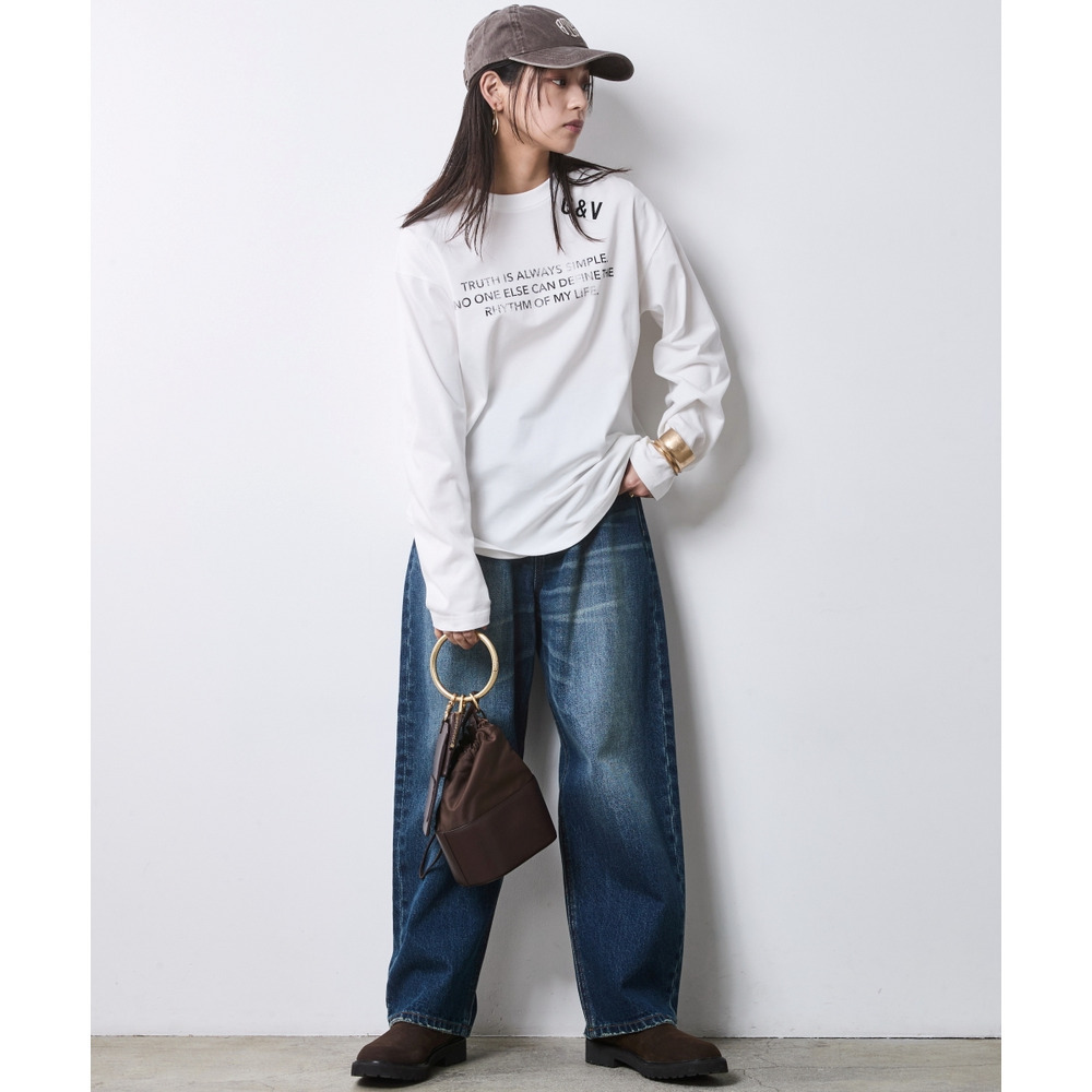 ロゴプリントロングスリーブTシャツ 大きいサイズ シックスタイル3