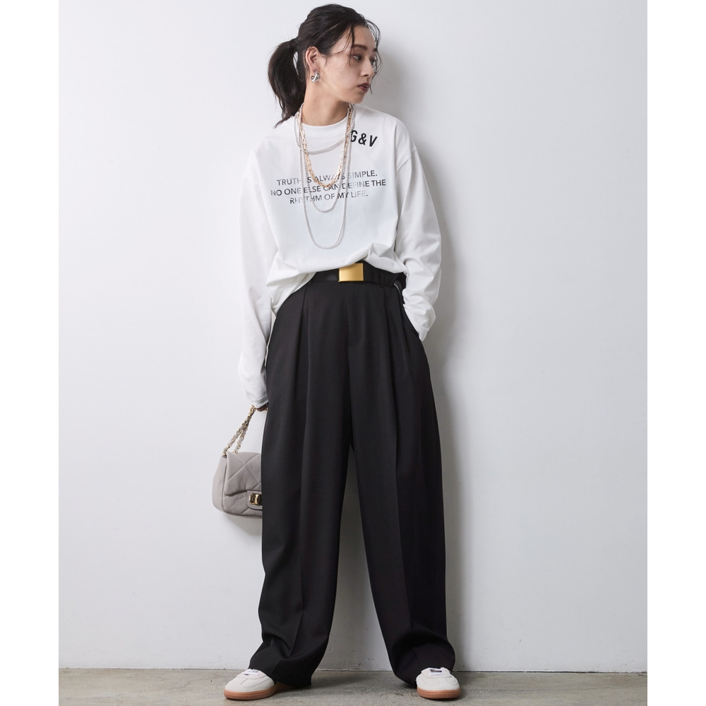 ロゴプリントロングスリーブTシャツ 大きいサイズ シックスタイル5