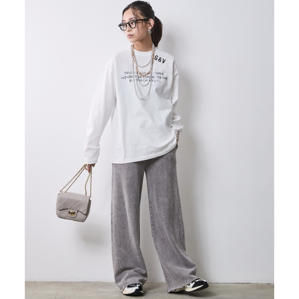 ロゴプリントロングスリーブTシャツ 大きいサイズ シックスタイル8