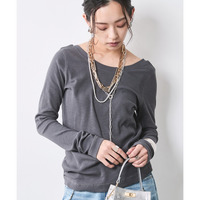 テレコロングスリーブプルオーバー　大きいサイズ　シックスタイル