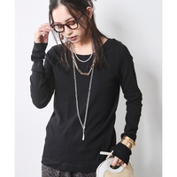 テレコロングスリーブプルオーバー　大きいサイズ　シックスタイル