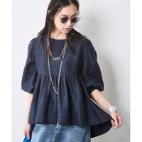 シアーギャザーブラウス　大きいサイズ　シックスタイル