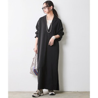 テーラードカラーロングワンピース　大きいサイズ　シックスタイル