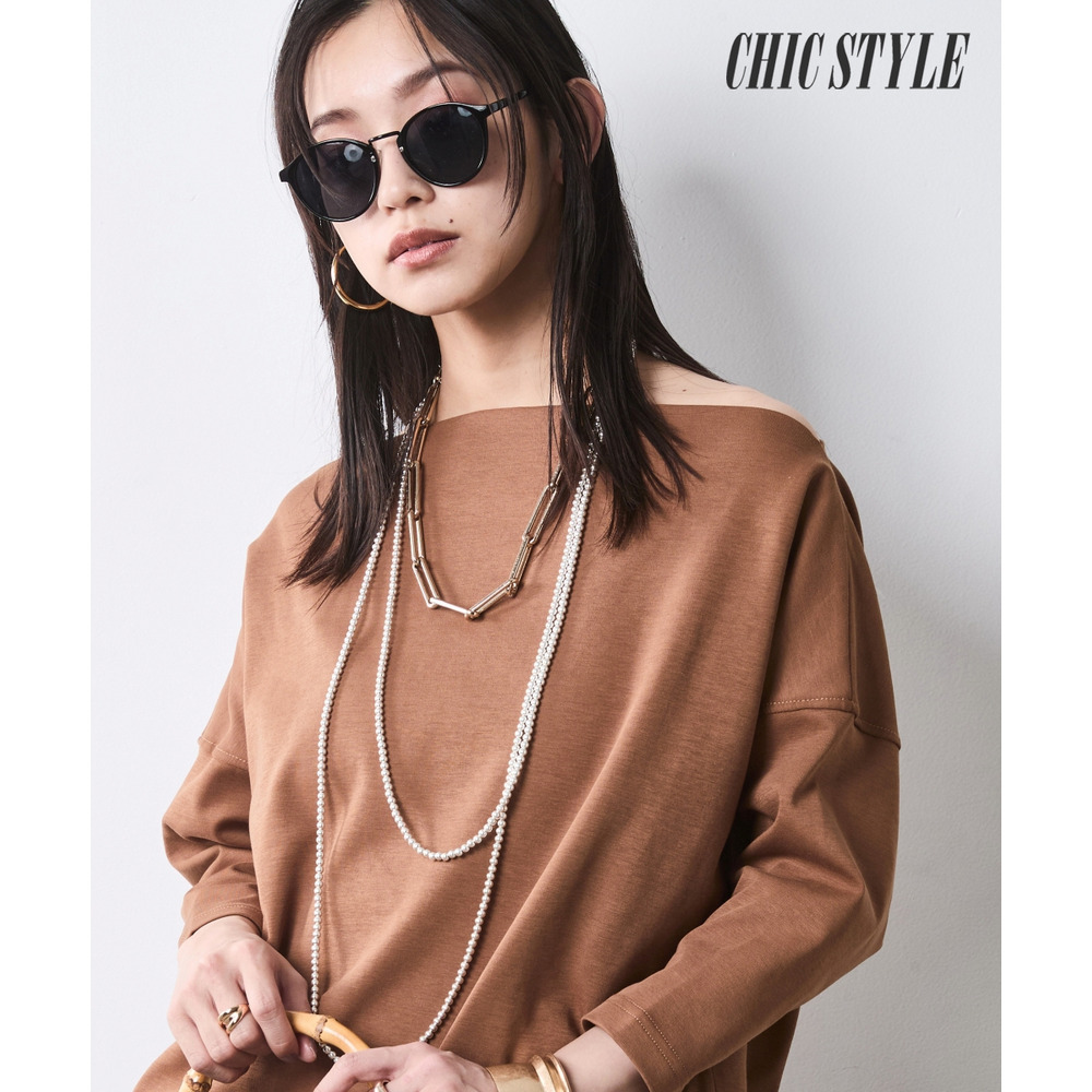 ボートネックカットソープルオーバー 大きいサイズ　シックスタイル