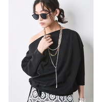 ボートネックカットソープルオーバー 大きいサイズ　シックスタイル