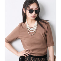 テレコ5分袖プルオーバー 大きいサイズ　シックスタイル