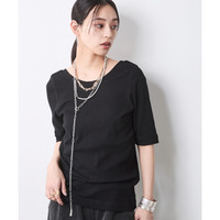 テレコ5分袖プルオーバー 大きいサイズ　シックスタイル