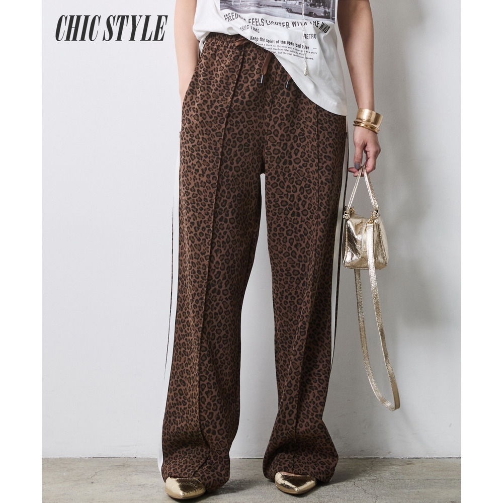 レオパードトラックパンツ 大きいサイズ　シックスタイル