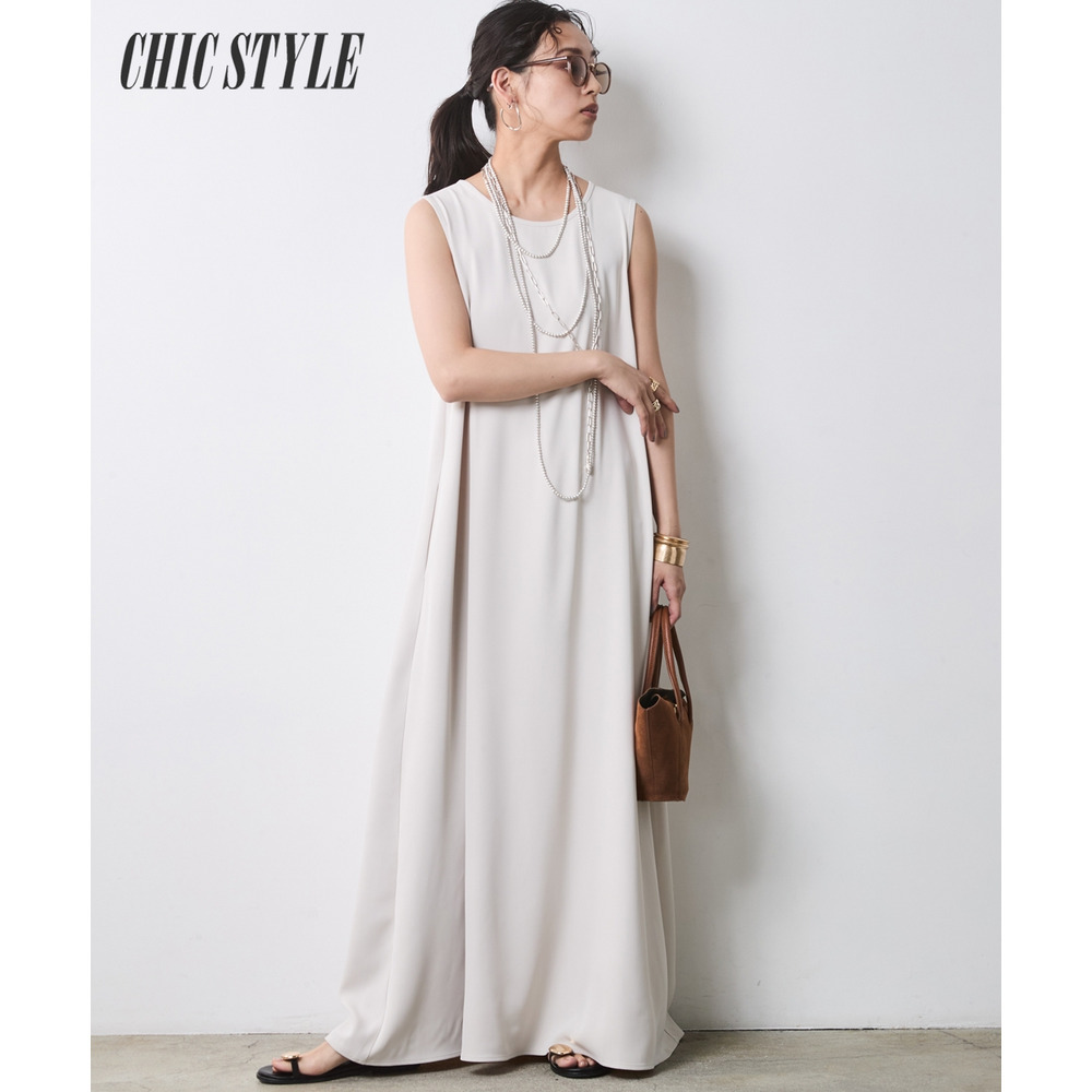 Aラインマキシワンピース 大きいサイズ　シックスタイル