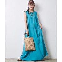 Aラインマキシワンピース 大きいサイズ　シックスタイル