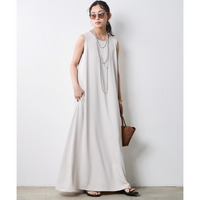 Aラインマキシワンピース 大きいサイズ　シックスタイル