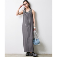 フロントジップキャミソールワンピース 大きいサイズ　シックスタイル