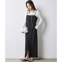 フロントジップキャミソールワンピース 大きいサイズ　シックスタイル