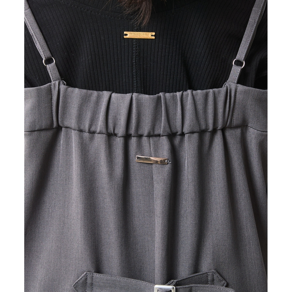 フロントジップキャミソールワンピース 大きいサイズ シックスタイル12