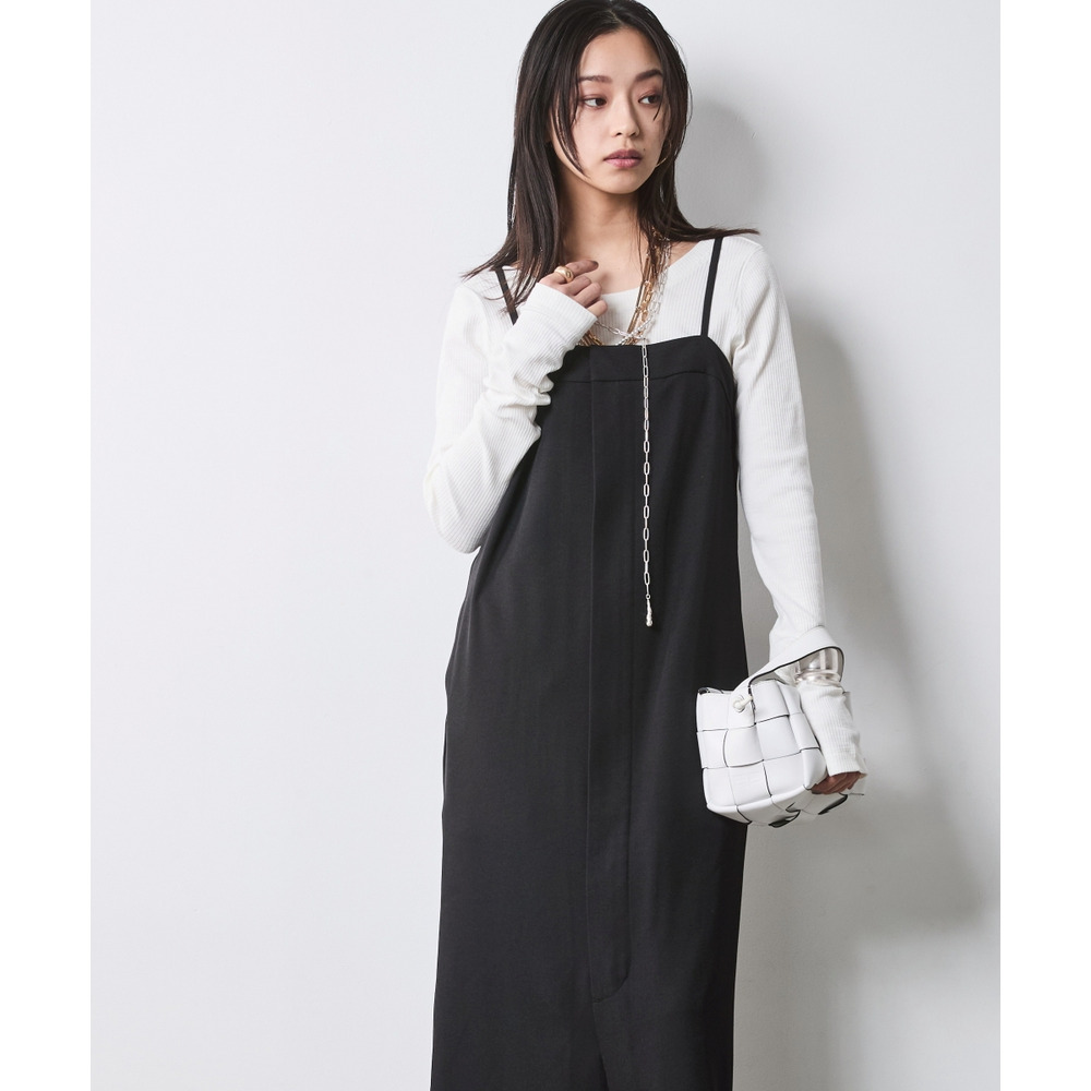 フロントジップキャミソールワンピース 大きいサイズ シックスタイル2