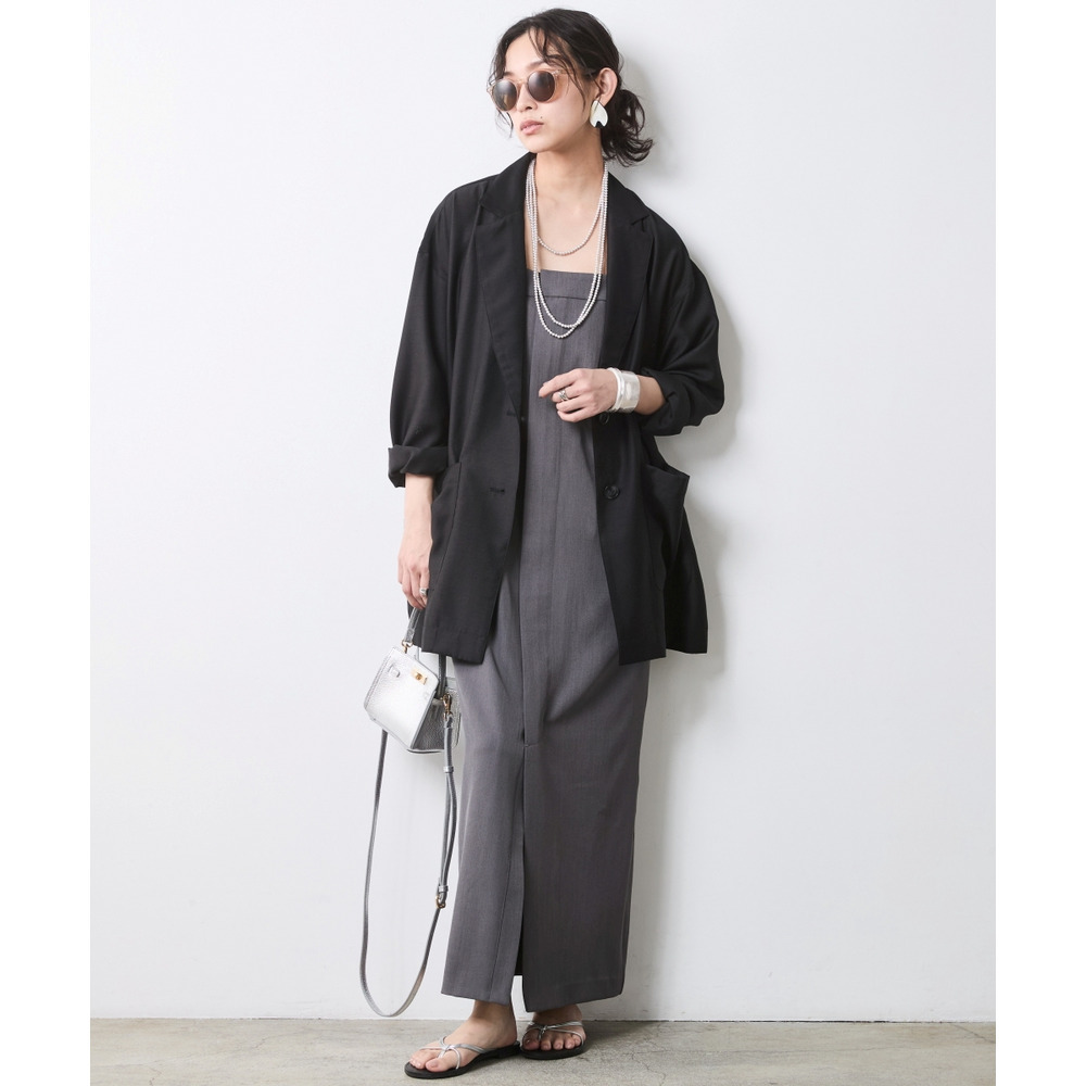 フロントジップキャミソールワンピース 大きいサイズ シックスタイル26