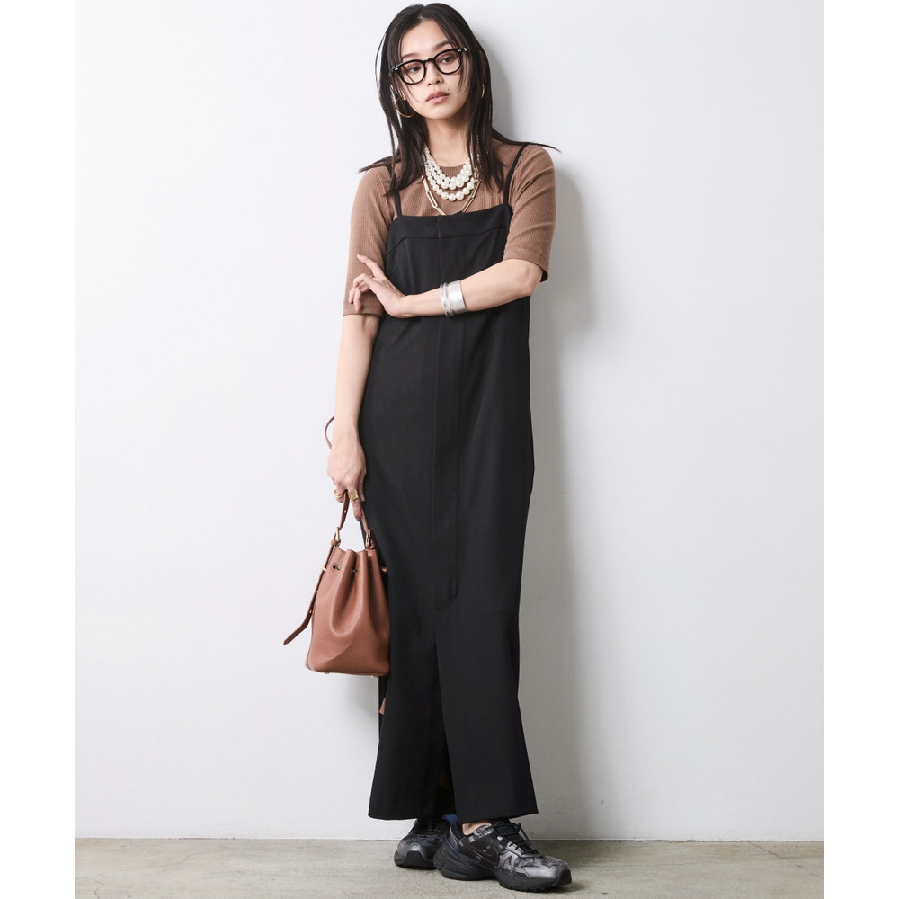 フロントジップキャミソールワンピース 大きいサイズ シックスタイル6