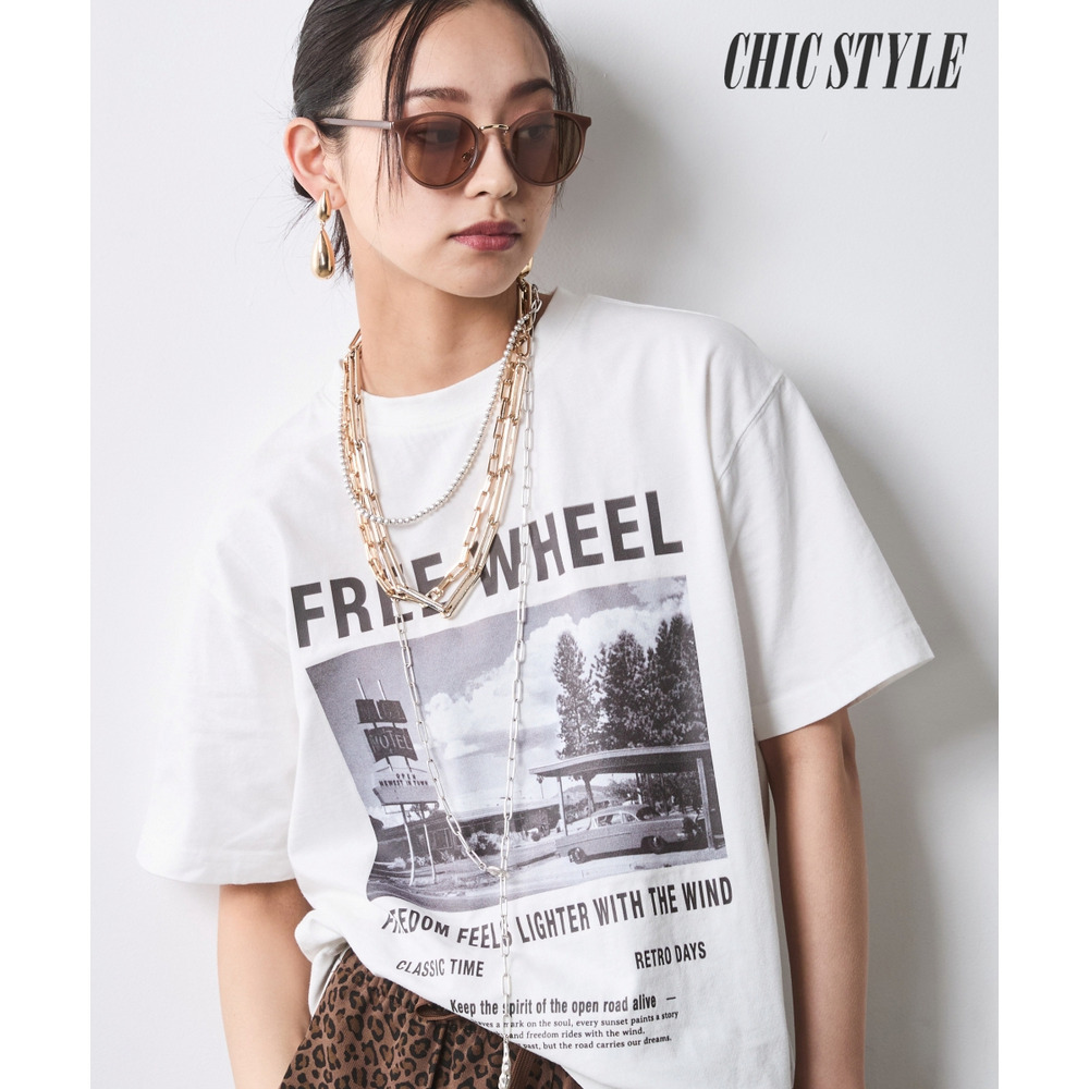 綿100％ピグメント染プリントTシャツ 大きいサイズ　シックスタイル