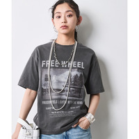 綿100％ピグメント染プリントTシャツ 大きいサイズ　シックスタイル