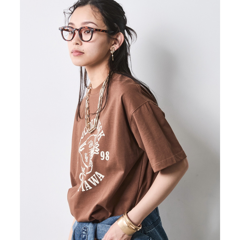 綿100%ピグメント染グラフィックプリントTシャツ 大きいサイズ シックスタイル21