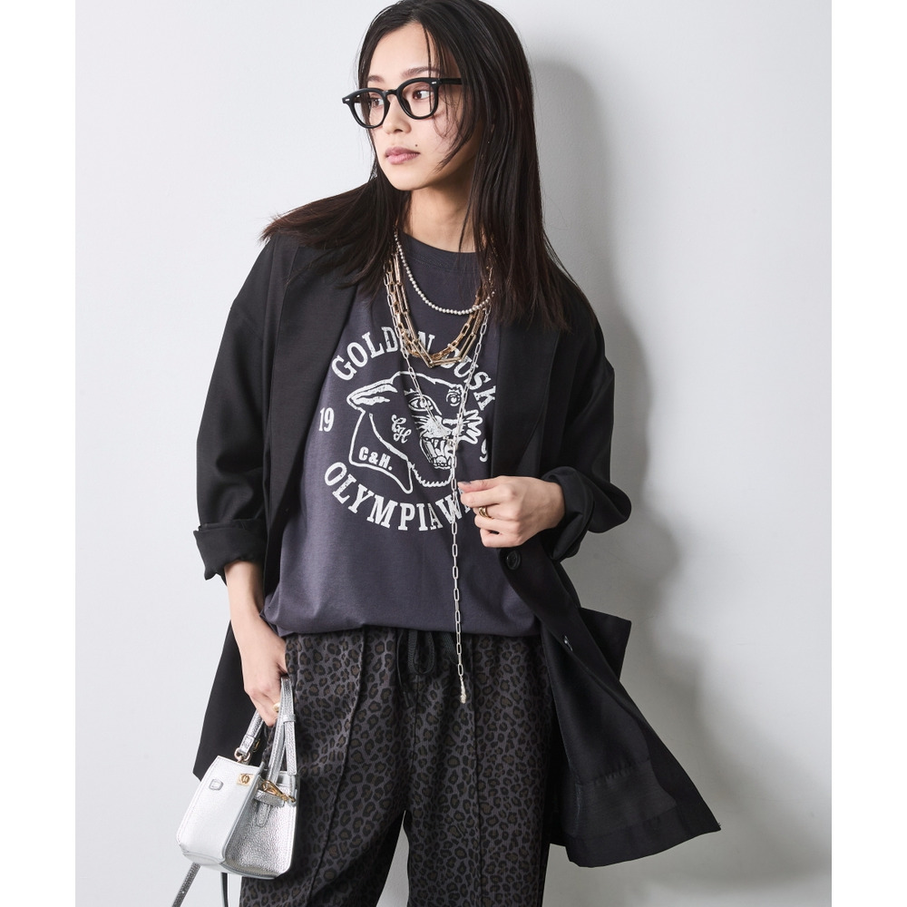 綿100%ピグメント染グラフィックプリントTシャツ 大きいサイズ シックスタイル29