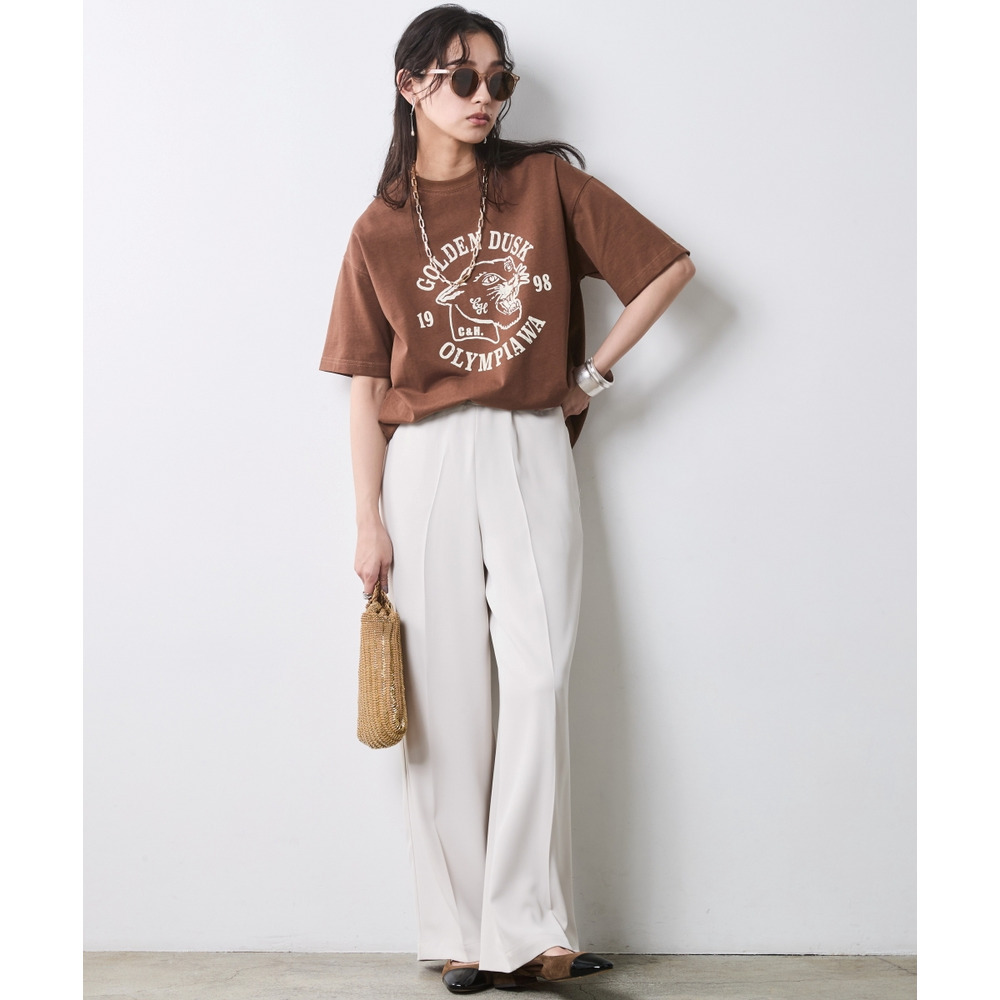 綿100%ピグメント染グラフィックプリントTシャツ 大きいサイズ シックスタイル7