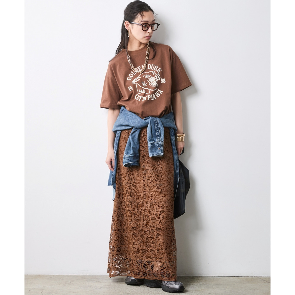 綿100%ピグメント染グラフィックプリントTシャツ 大きいサイズ シックスタイル8