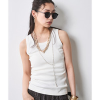 ピグメント染テレコタンクトップ 大きいサイズ　シックスタイル