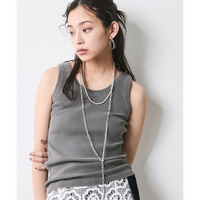 ピグメント染テレコタンクトップ 大きいサイズ　シックスタイル