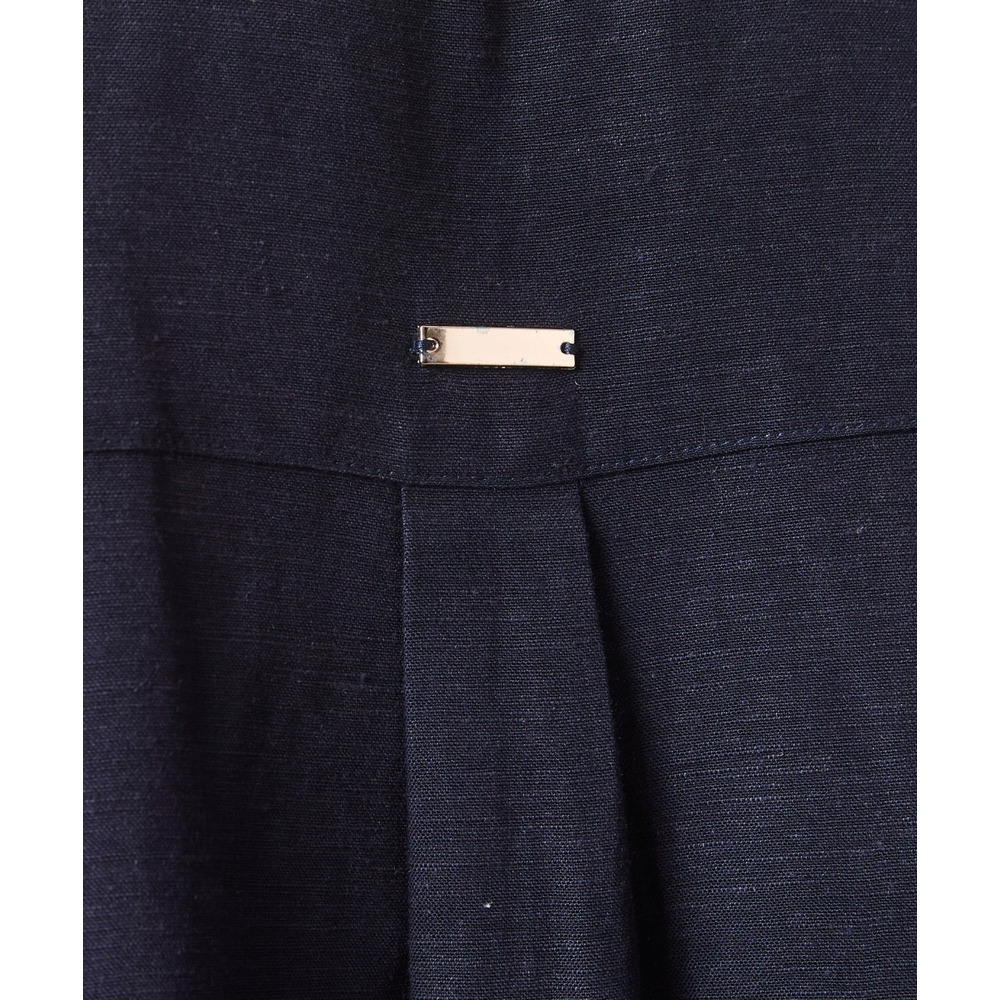 レーヨン麻衿リブハーフスリーブブラウス 大きいサイズ シックスタイル15