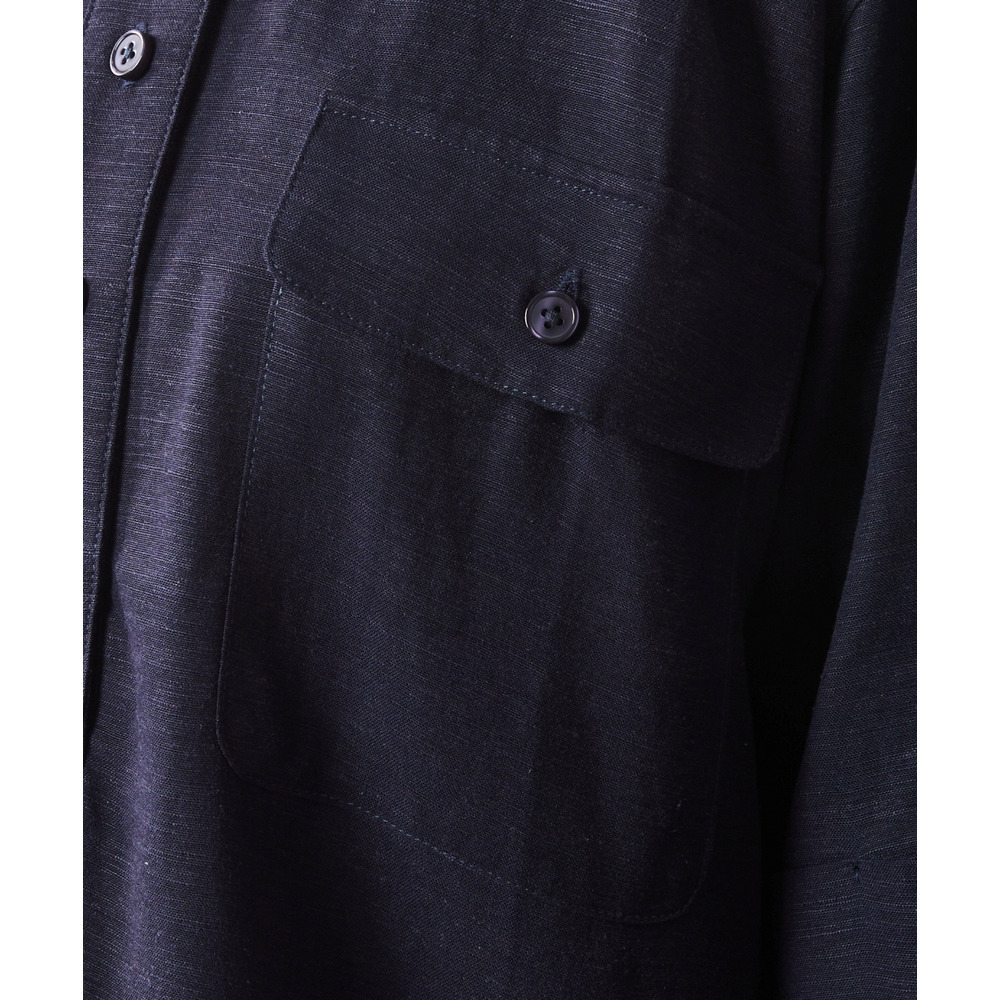 レーヨン麻衿リブハーフスリーブブラウス 大きいサイズ シックスタイル17